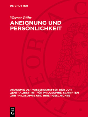 cover image of Aneignung und Persönlichkeit